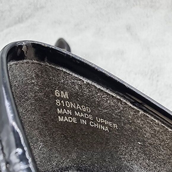 Naturalizer Womens Pumps Sz 6 M Black Fabric Square Toe Bow Retro Vintage Heels - Picture 8 of 9